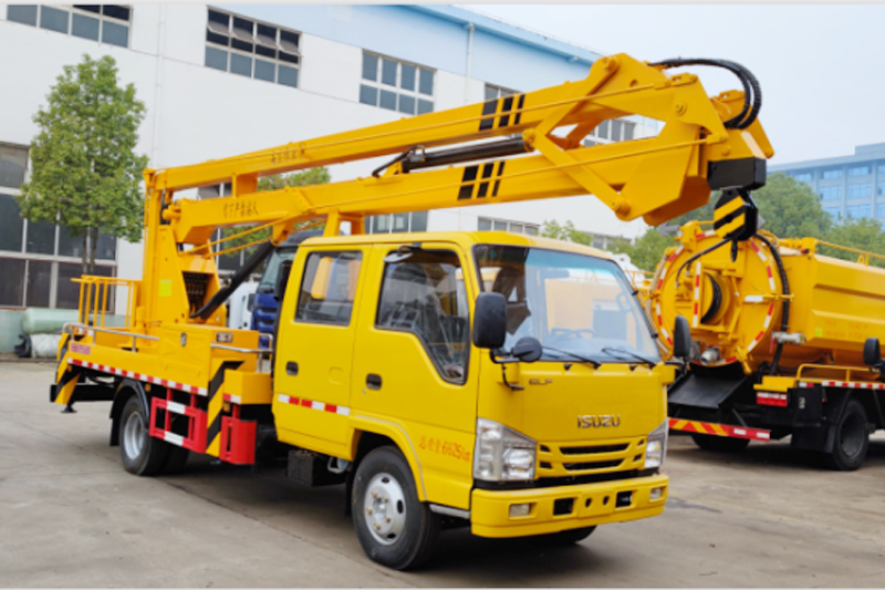 國六慶鈴18米高空作業車（黃牌，折疊臂）